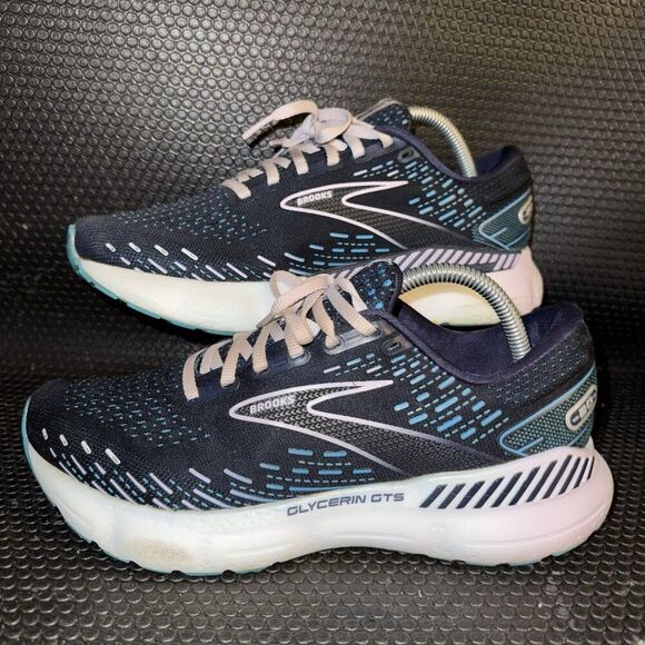 Brooks Glycerin GTS 20 Blue Purple Athletic Running Shoes Women's Size 10 - Picture 1 of 8